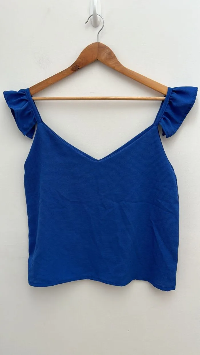 Blusa Azul volados M