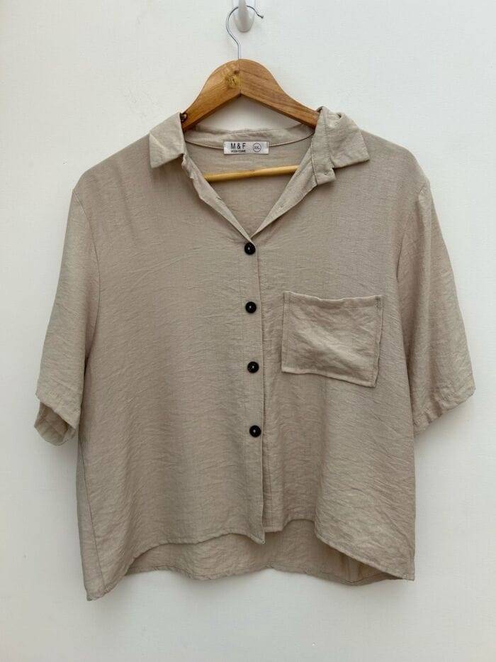 Conjunto Beige Camisa y Pantalón XXL - Imagen 3